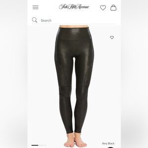 Spanx faux leather moto leggings (NWT)